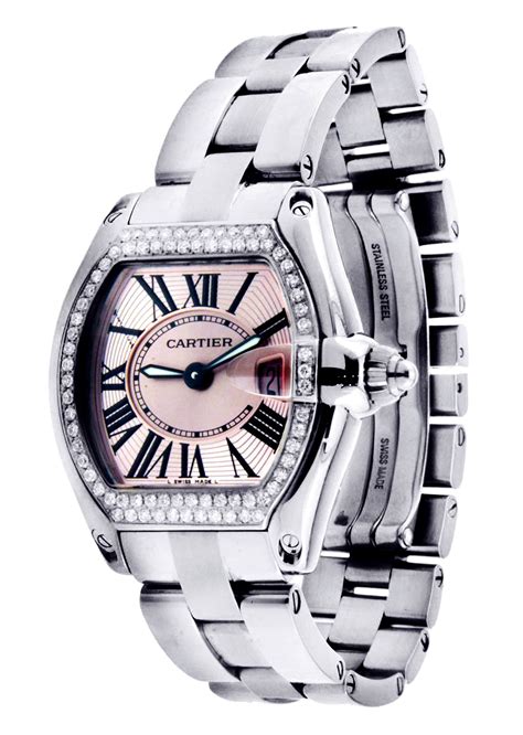 cartier watch stainless steel|cartier watch ladies stainless steel.